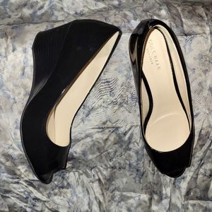 Cole Haan black wedge heels